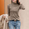 LUONI half turtleneck double-sided German velvet bottoming shirt for women in autumn and winter new style with velvet thickened warm slim fit top for women khaki D5 leopard print high quality XL recommended 120-140 pounds