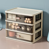 Haofanjie storage box drawer-type desktop storage box storage box file storage cabinet large storage rack large capacity storage box extra large white 4 layers