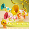 Yellow duck trumpet children's toy blowing music baby can play mini harmonica baby trumpet whistle instrument pink rabbit upgraded color box version with lanyard