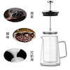 Heat-resistant French Press Pot Double-layered Coffee Pot Household Coffeeware Filter Sharing Pot Filter Glass Pot Transparent High Borosilicate Glass White Box 1000ML Trapezoid French Press Pot