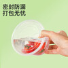 Temeiju disposable lunch box round transparent plastic fast food box thickened lidded packaging box soup bowl 50 set 500 type