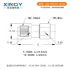 XINQY Xinqiyuan SMA connector RF coaxial fixed attenuator DC-8G power 2W signal test 3/10/30dB SMAJKT DC-8GHz power 2W attenuation value 30dB