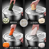 Stainless steel grater of the same style as Fat Donglai, vegetable cutting basin, multi-functional stainless steel food-grade grating plate, potato slices, vegetable radish, food-grade stainless steel three-piece set, basin + drain basin + grating plate