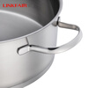 Lingfeng (LINKFAIR) 304 stainless steel hot pot uncoated hot pot basin Gangjue series induction cooker gas stove universal 26cm