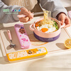Modern Housewife Crayon Shin-chan Chopsticks and Spoon Set Portable Tableware for Children and Students for One Person - Zaemon 2 Pieces
