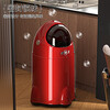 Living room trash can 2025 new model household bend-free high-looking simple bedroom kitchen trash can toilet paper basket Bordeaux red with wheels