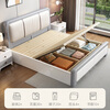 Nanchu solid wood bed 1.8 meters 2 meters simple double bed mortise and tenon all solid wood thickened bed board soft back master bedroom king bed 1806#