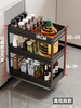 Cabinet pull basket narrow cabinet seasoning basket seasoning rack multi-layer storage cabinet bottom rail aluminum alloy corner 150 cabinet 150 cabinet 2 layers multi-layer drawer type