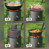 40,000 kilometers outdoor portable thickened firewood stove household camping cooker wood-burning small tea-making stove baking stove