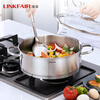 Lingfeng (LINKFAIR) 304 stainless steel hot pot uncoated hot pot basin Gangjue series induction cooker gas stove universal 26cm