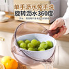 Rice basket, new kitchen multi-functional rice washing, hands-free handle, rice washing sieve, vegetable washing, fruit basin drain basket, lilac