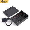 ZAVE battery box 8-cell size 5 black USB female connector with cover and switch, cord length 10cm, battery modification box, battery slot with connection box