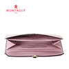 Montagut Genuine Leather Wallet Women's Japanese and Korean Style Ticket Holder Women's Wallet Simple OL Fashion Versatile Cowhide Wallet Pink R2522558013