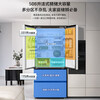 Midea refrigerator French multi-door four-door double frequency conversion first level energy efficiency household air-cooled frost-free dual system double cycle large capacity refrigerator 532/508 national subsidy 532 dual system first level double frequency conversion Guyu Hui