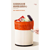 Garbage bag small size 30x35 drawstring extra thick bag household kitchen portable disposable large automatic closing plastic bag 4 wires boxed tear-free drawstring extra thick type 120 pieces 35x40 gray small size