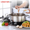 Lingfeng (LINKFAIR) 304 stainless steel hot pot uncoated hot pot basin Gangjue series induction cooker gas stove universal 26cm
