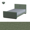 Yusenyi ONFO Tantan children's bed girls teen bed boys 1.5 meters children's room furniture fabric bed 12 meters double bed fluorite green-easy to clean fabric-mattress bedding not included 1800mm*2000mm without