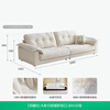 Quanyou Home Cream Style Fabric Sofa Living Room Bedroom Small and Medium Apartment Four-seater Cloud Straight Row Sofa