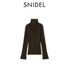 SNIDEL2025 autumn and winter new product simple half turtleneck holed back solid color knitted bottoming shirt SWNT255057 pink one size (F)