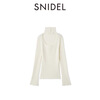 SNIDEL2025 autumn and winter new product simple half turtleneck holed back solid color knitted bottoming shirt SWNT255057 pink one size (F)