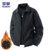 ROMON Executive Jacket Men's Autumn and Winter Thickened Warm Cotton Clothing Men's Business Casual Jacket Navy XL