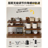 YWZR cup holder coffee cup water cup teacup solid wood cup storage rack dining table bar sideboard diy optical axis storage rack all solid wood + water-based paint optical axis three-layer storage rack - black walnut color barista