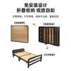 Jingdong Logistics Folding Sheet Single Bed Office Lunch Break Bed Camp Bed Hospital Home Accompanying Hard Board Bed Iron Bed Upgraded Thickened Solid Wood Reinforced 100cm