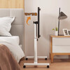 Movable side table coffee table bedroom bedside computer desk storage rack living room sofa home liftable small table lift folding bedside table warm white - universal wheel