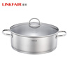 Lingfeng (LINKFAIR) 304 stainless steel hot pot uncoated hot pot basin Gangjue series induction cooker gas stove universal 26cm