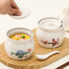 Pupan earthenware pot simmering soup stew pot household commercial water-proof stewed steamed egg for one person stew pot with lid Shaxian snack ceramic soup pot FX-white 500ml earthenware pot simmering soup stew pot-Juyun 500ml There are dimensions in the picture