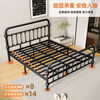 Yusenyi Iron Bed Double Bed Household 15 Meter Iron Bed Frame Single Bed Modern Simple 18 Meter Rental House Shanghai Iron Frame Bed Same Day Delivery and Installation in Shanghai City Aisha Black Bed Frame 1500mm*2000mm Frame Structure