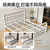 Yusenyi Iron Bed Double Bed Household 15 Meter Iron Bed Frame Single Bed Modern Simple 18 Meter Rental House Shanghai Iron Frame Bed Same Day Delivery and Installation in Shanghai City Aisha Black Bed Frame 1500mm*2000mm Frame Structure