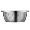 Yusenyi 304 stainless steel basin, vegetable basin, drain basket, leaky basin, kitchen household water filter basket, rice basket, basin (304) 18cm extra thick drain basin