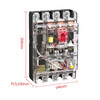 Delixi Dz20L transparent air switch with leakage protection circuit breaker 4P three-phase four-wire 4300 leakage protection 4P DZ20L-400T/4300 transparent shell 400A