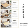 Nanchu solid wood bed 1.8 meters 2 meters simple double bed mortise and tenon all solid wood thickened bed board soft back master bedroom king bed 1806#