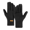 Korlock gloves men's autumn and winter new thickened warm and cold-proof outdoor cycling touch screen plus velvet knitted wool gloves