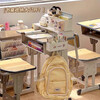 Desk side storage box hanging pen holder clip-on storage rack student classroom desk artifact school bag hook desk storage box with hook 1 set free stickers