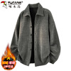 Woodpecker (TUCANO) coat men's autumn and winter jacket loose casual lapel texture small fragrance cardigan men's dark gray XL