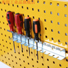 Square hole hole board storage rack screwdriver wrench round bottle drill bit material storage and organization tool hanging plate hook round bottle storage hanger