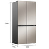 Rongsheng cross-fold four-door zero-embedded bottom cooling household refrigerator air-cooled frost-free refrigerator dual-system four-cycle BCD-505W60CZBAS smart WIFI