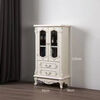 European home bar wine cabinet multi-functional modern kitchen living room sideboard French new solid wood side cabinet one door and one drawer without light