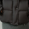 Ai Lai Down Jacket Women's Light Warm Bread Jacket Puff Short Removable Hooded Goose Down New Year's Jacket Moon Night Black S