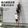 Telescopic ladder lifting engineering staircase aluminum alloy household ladder multi-functional straight ladder with hook folding ladder bamboo ladder black orange straight ladder 3.5 meters super reinforced steel