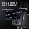 ESSONIO microphone and audio integrated microphone wireless Bluetooth singing mobile phone suitable for national karaoke home car live broadcast comes with wireless U-segment dual speakers surround sound dynamic microphone core silver gray
