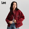 Lee shopping mall style 26 loose version horseshoe rivet design Year of the Horse New Year limited stand collar knight jacket for women