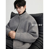 Duchi Knitted Sweater Cardigan Down Jacket Men's Lightweight Short Loose 2025 Winter New Raglan Warm Jacket Black M Weight Recommended 100-120 Jin