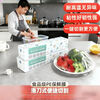 Diaohuang plastic wrap sliding knife type household food-grade PE with cutter kitchen dust-proof refrigeration built-in stand type / 30 cm wide 150 meters long / three boxes No odor high-quality PE material can be heated and frozen