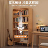 Solid wood dustproof bookcase book storage rack student home storage cabinet integrated wall storage cabinet storage cabinet bookshelf drawer style | 15MM paint-free pine five layers | 80cm log color