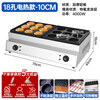 Luohua Egg Burger Machine Omelette Artifact Plug-in Gas Stall Commercial Fried Octopus Meatball Baking Pan Egg Burger Machine Double Plate 18 Holes Diameter 10cm Constant Temperature Electric Heating Model + Tool Set