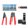 Fiber Optic Cold Splice Tool Set Cutting Knife Stripper Miller Cable Wire Stripper Length Fixer SC/UPC Cold Splice Combination Tool Set